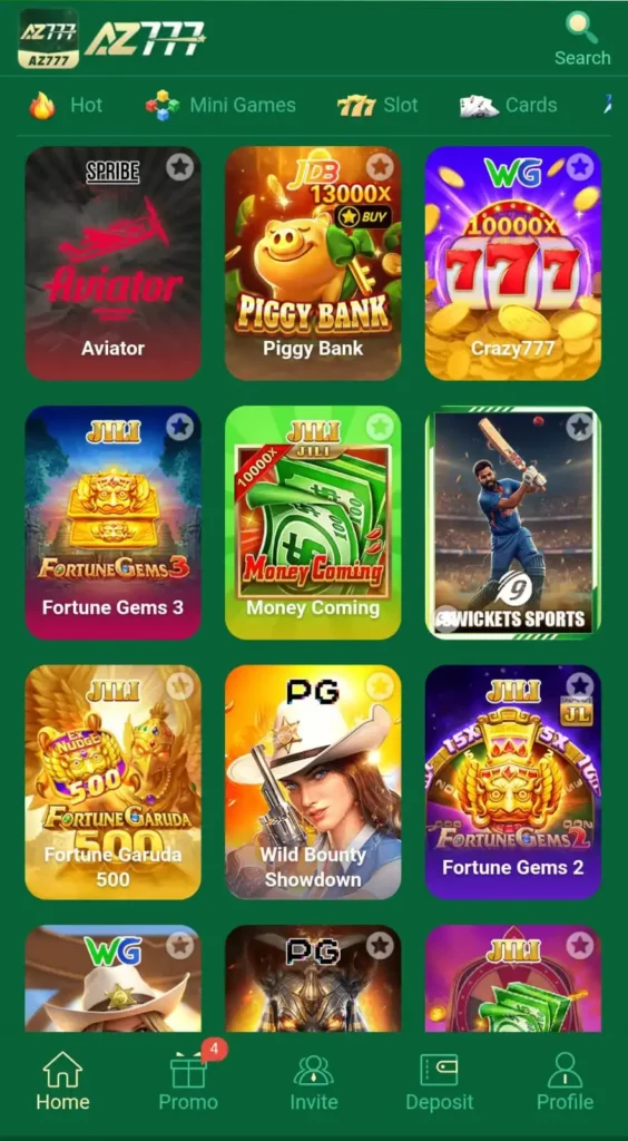 AZ777 Game Home Image