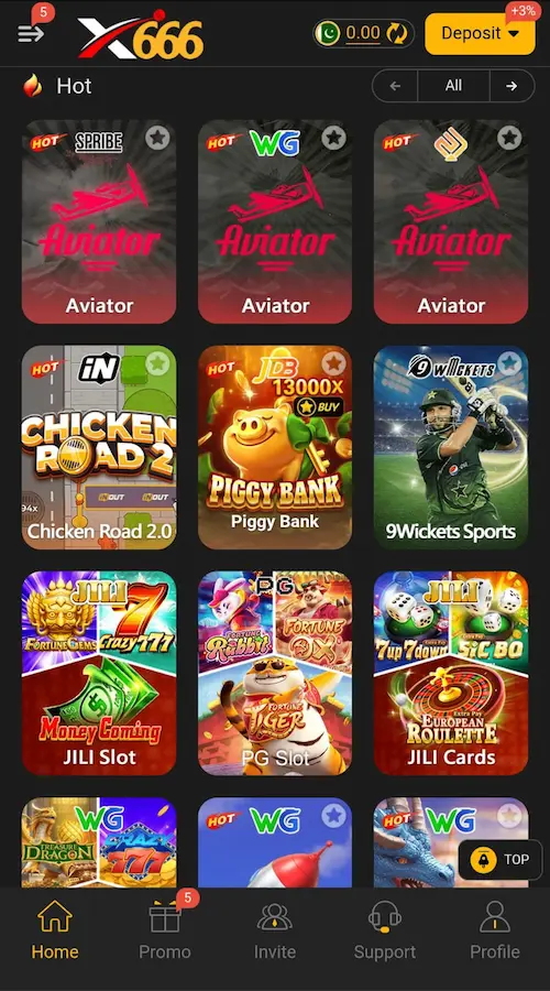 X666 Game Home Image
